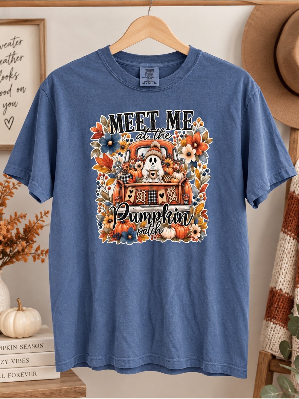 Comfort colors Meet Me at the Pumpkin Patch Graphic Tee p